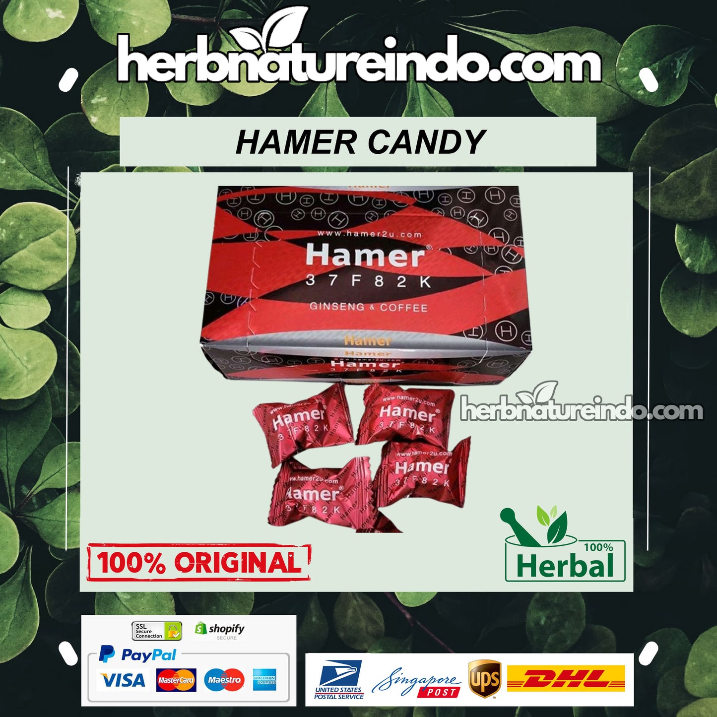 2 Box Hamer Candy Coffee Ginseng Made In Usa | Hamer Candy Coffee Ginseng Original