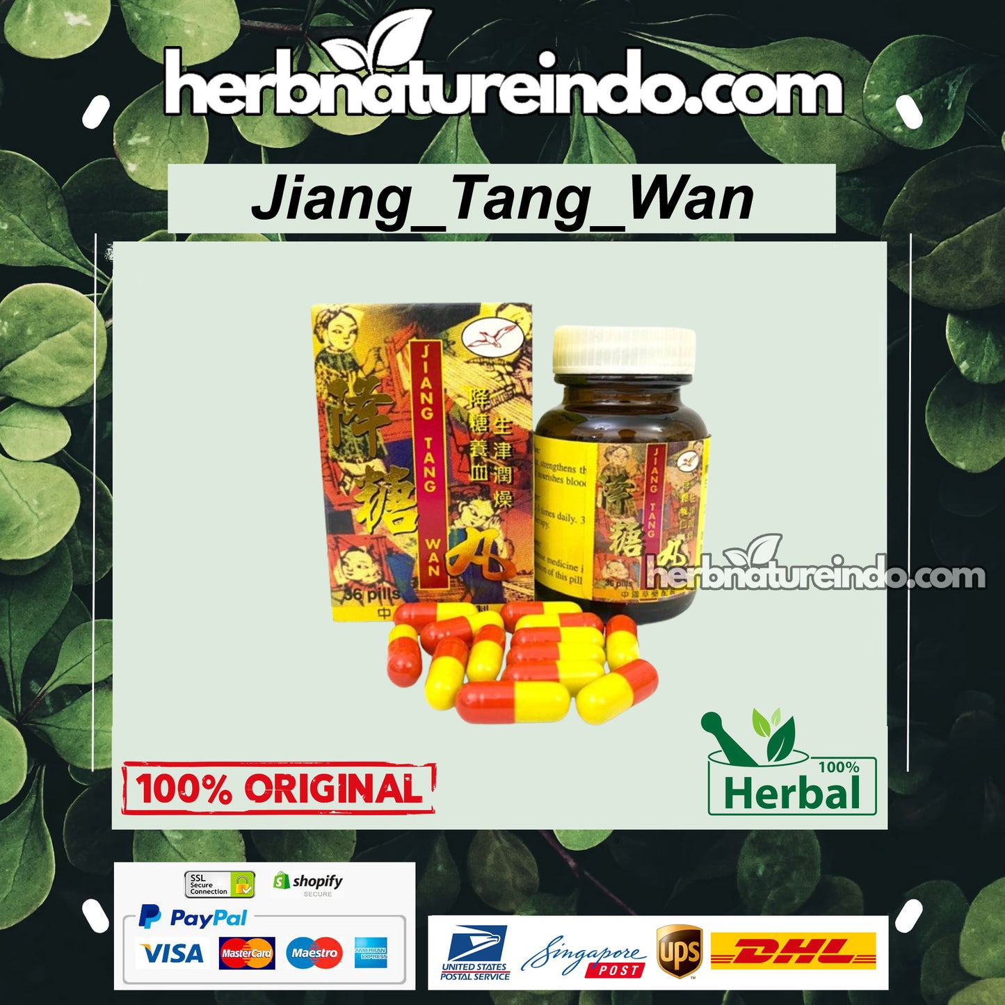 Herbal Medicine Jiang Tang Wan Herbal Medicine For Diabetes, Gout and Cholesterol Original