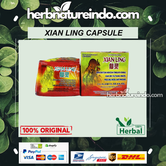 10 Box Xian Ling Capsule Indonesia | Xian Ling Capsule Original Herbal for Sciatica, Gout, Rheumatism