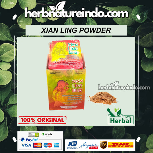 5 Box Xian Ling Powder Indonesia | Xian Ling Powder Original Herbal for Sciatica, Gout, Rheumatism